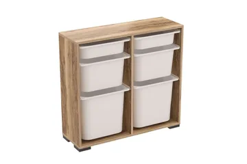 Flerfunktionsskåp Carla Valnöt Vit - Valnöt Vit - Förvaring - Småförvaring - Förvaringslåda