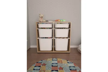 Flerfunktionsskåp Carla Valnöt Vit - Valnöt Vit - Förvaring - Småförvaring - Förvaringslåda