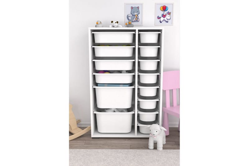 Flerfunktionsskåp Havor Vit - Vit - Förvaring - Småförvaring - Förvaringslåda