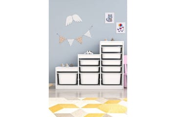 Flerfunktionsskåp Mobin Vit - Vit - Förvaring - Småförvaring - Förvaringslåda