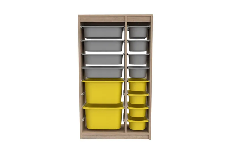 Flerfunktionsskåp Montana (69 x 112.2 x 29.6 cm) Sonomo Grå / Gul, Sonomo Grå / Gul