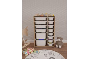 Flerfunktionsskåp Ravielwich (69,5 x 109 x 30 cm) Ek / Vit - Ek / Vit - Förvaring - Småförvaring - Förvaringslåda