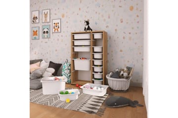 Flerfunktionsskåp Ravielwich (69,5 x 109 x 30 cm) Valnöt / Vit - Valnöt / Vit - Förvaring - Småförvaring - Förvaringslåda