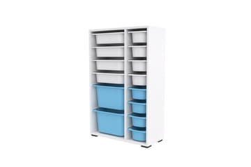 Flerfunktionsskåp Ravielwich (69,5 x 109 x 30 cm) Vit / Blå - Vit / Blå - Förvaring - Småförvaring - Förvaringslåda