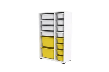 Flerfunktionsskåp Ravielwich (69,5 x 109 x 30 cm) Vit / Gul - Vit / Gul - Förvaring - Småförvaring - Förvaringslåda