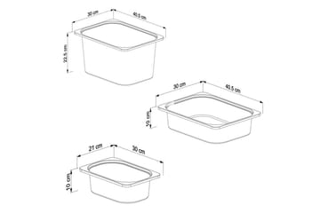 Flerfunktionsskåp Ravielwich (69,5 x 109 x 30 cm) VitGrå 2 - VitGrå 2 - Förvaring - Småförvaring - Förvaringslåda