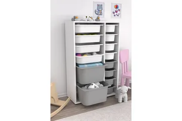 Flerfunktionsskåp Ravielwich (69,5 x 109 x 30 cm) VitGrå 2 - VitGrå 2 - Förvaring - Småförvaring - Förvaringslåda