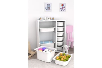 Flerfunktionsskåp Sosan K6B Vit - Vit - Förvaring - Småförvaring - Förvaringslåda