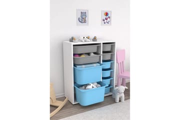 Flerfunktionsskåp Sosan K6U Vit / Grå / Blå - Vit / Grå / Blå - Förvaring - Småförvaring - Förvaringslåda