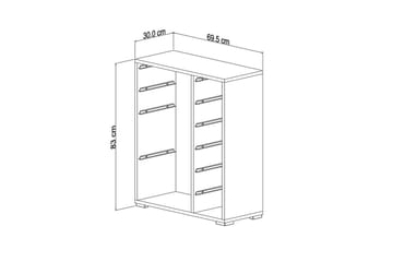 Flerfunktionsskåp Sosan K6U Vit / Grå / Blå - Vit / Grå / Blå - Förvaring - Småförvaring - Förvaringslåda