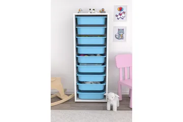 Flerfunktionsskåp Stribor Vit / Blå - Vit / Blå - Förvaring - Småförvaring - Förvaringslåda