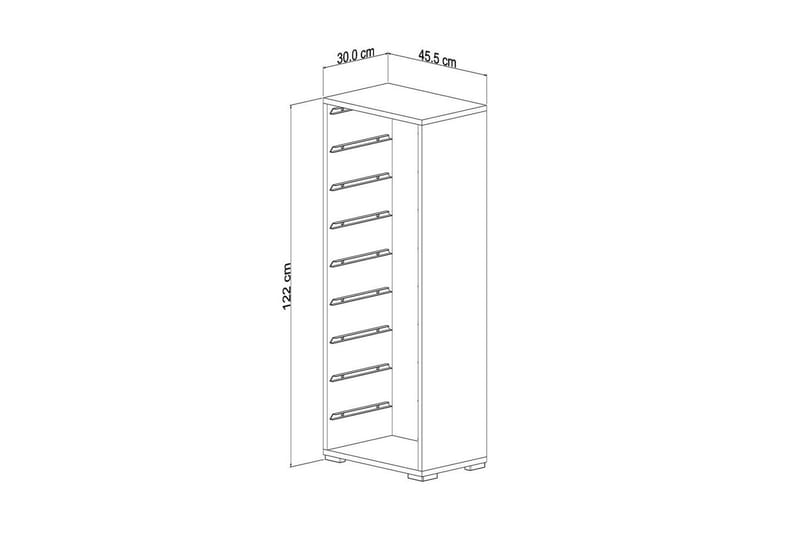 Flerfunktionsskåp Stribor Vit / Grå - Vit / Grå - Förvaring - Småförvaring - Förvaringslåda