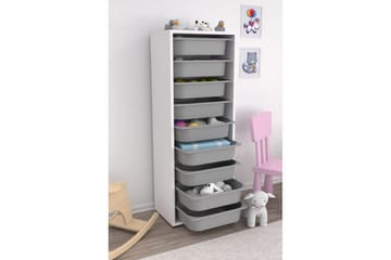 Flerfunktionsskåp Stribor Vit / Grå - Vit / Grå - Förvaring - Småförvaring - Förvaringslåda