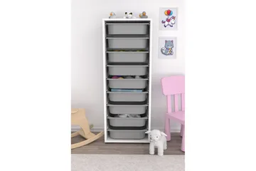 Flerfunktionsskåp Stribor Vit / Grå - Vit / Grå - Förvaring - Småförvaring - Förvaringslåda