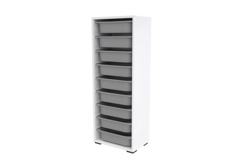 Flerfunktionsskåp Stribor Vit / Grå, Vit / Grå