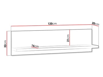 Fonti Vägghylla 120 cm - Brun - Förvaring - Småförvaring - Väggförvaring