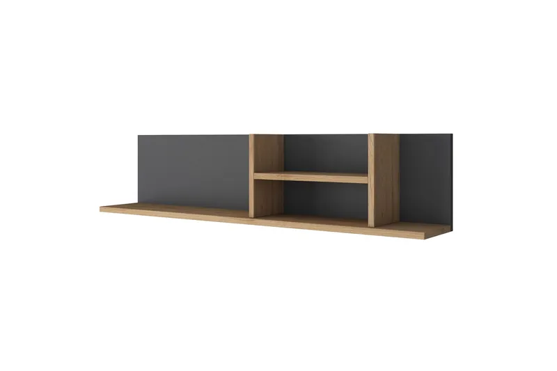 Friederich Vägghylla 120 cm, Valnöt/Antracit
