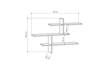 Glenure Vägghylla 123 cm - Ek - Förvaring - Småförvaring - Väggförvaring