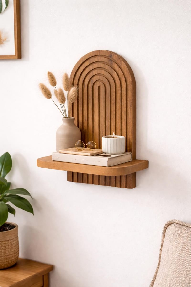 Hasina Vägghylla 26x35x13 cm - Ek - Förvaring - Småförvaring - Väggförvaring