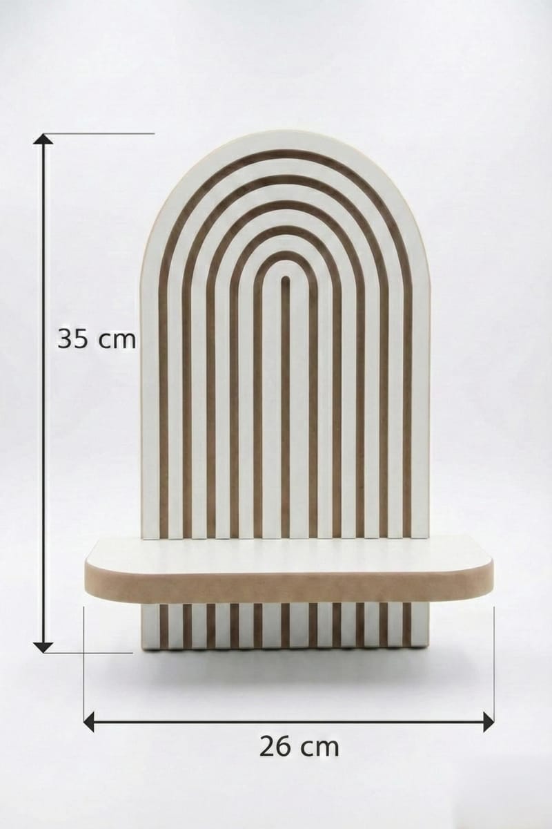 Hasina Vägghylla 26x35x13 cm - Vit - Förvaring - Småförvaring - Väggförvaring