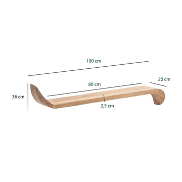 Helano Vägghylla 100 cm - varm honungsbrun - Förvaring - Småförvaring - Väggförvaring