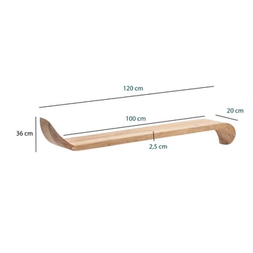 Helano Vägghylla 120 cm - varm honungsbrun - Förvaring - Småförvaring - Väggförvaring