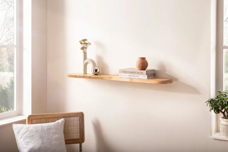 Helela Vägghylla 120 cm Asymmetrisk - varm honungsbrun - Förvaring - Småförvaring - Väggförvaring