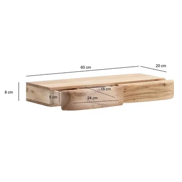 Helira Vägghylla 60 cm - varm honungsbrun - Förvaring - Småförvaring - Väggförvaring