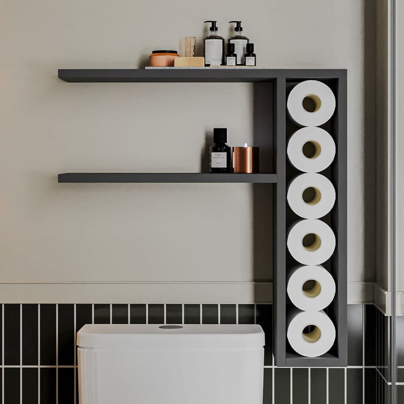 Hollowmere Vägghylla 60x61,8x15 cm - Antracit - Förvaring - Småförvaring - Väggförvaring