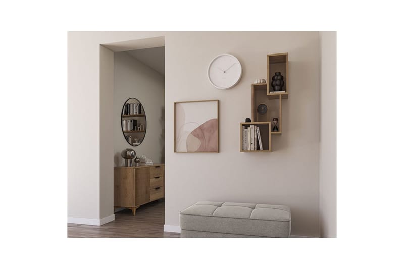 Hylla Eltap Alitty 96x25x46 cm laminerad spånskiva - Artisan Ek - Förvaring - Småförvaring - Väggförvaring