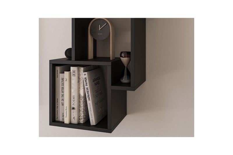 Hylla Eltap Alitty 96x25x46 cm laminerad spånskiva - Svart - Förvaring - Småförvaring - Väggförvaring
