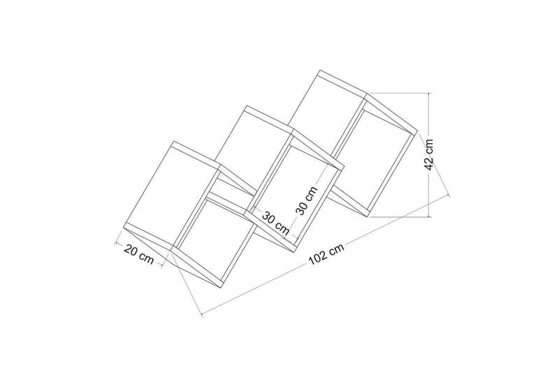 Hyllor Galaktika Hylla 102x20 cm Vit - Förvaring - Småförvaring - Väggförvaring
