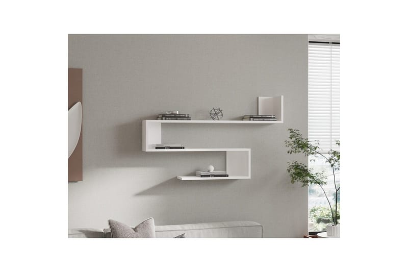Hyllor Rollingford Hylla 120x20 cm Vit - Förvaring - Småförvaring - Väggförvaring