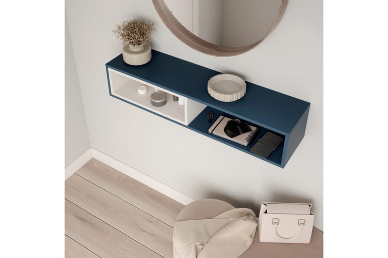 Includo Vägghylla 100x25 cm - Blå - Förvaring - Hylla