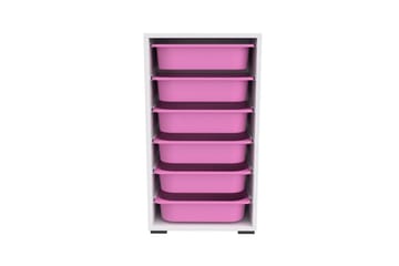 Kelix Förvaringslådor 45,5 cm - Vit/Rosa - Förvaring - Småförvaring - Förvaringslåda