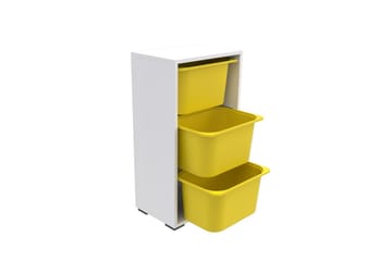 Kelix Förvaringslådor 45 cm - Gul/Vit - Förvaring - Småförvaring - Förvaringslåda