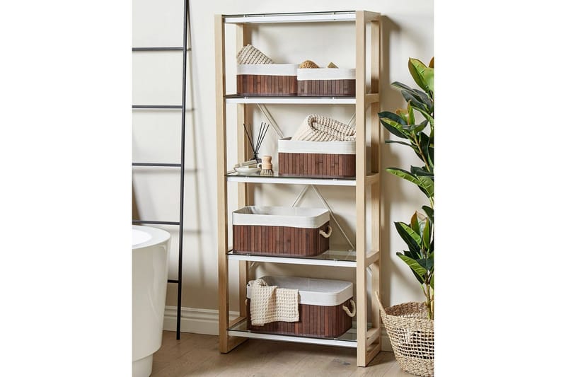 Korg Talpe set om 5 Brun/Vit - Brun/Vit - Förvaring - Småförvaring - Förvaringskorg