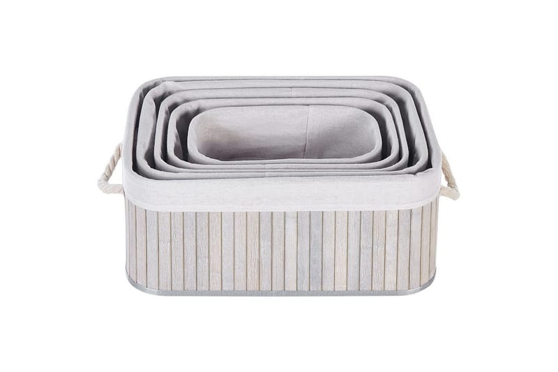 Korg Talpe set om 5 Grå/vit - Grå/vit - Förvaring - Småförvaring - Förvaringskorg