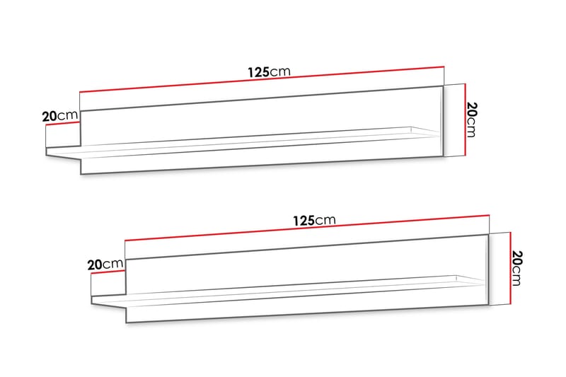 Lyrosen Vägghylla 125 cm - Beige - Förvaring - Småförvaring - Väggförvaring