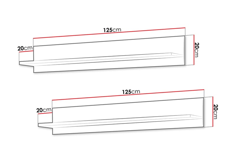 Lyrosen Vägghylla 125 cm - Beige - Förvaring - Småförvaring - Väggförvaring