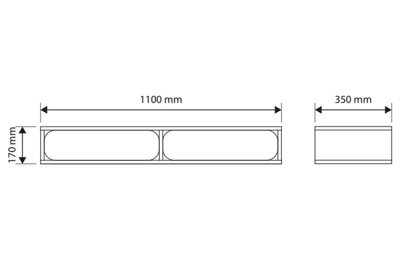 Marinport Väggskåp 110 cm - Beige - Förvaring - Småförvaring - Väggförvaring