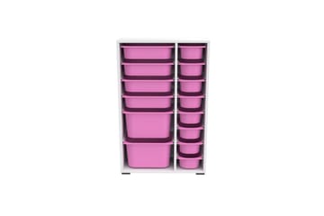 Masashige Förvaringslådor 69,5 cm - Vit/Rosa - Förvaring - Småförvaring - Förvaringslåda
