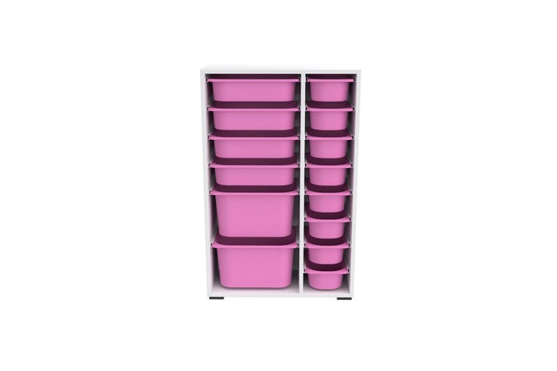 Masashige Förvaringslådor 69,5 cm - Vit/Rosa - Förvaring - Småförvaring - Förvaringslåda