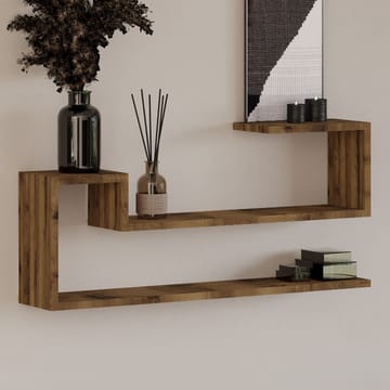 Melto Vägghylla 90x41,2x17 cm - Antik valnöt - Förvaring - Småförvaring - Väggförvaring