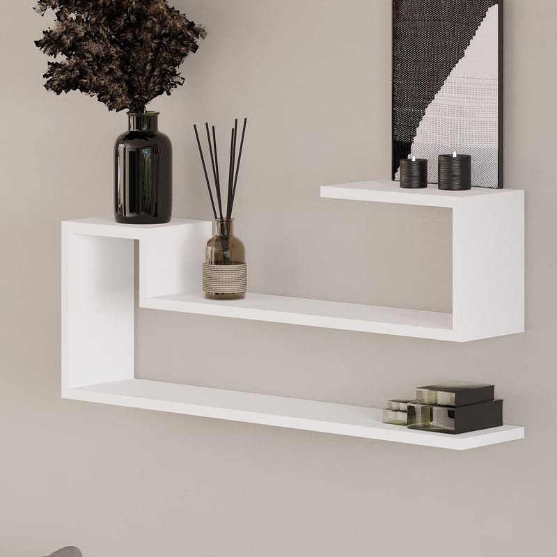 Melto Vägghylla 90x41,2x17 cm - Vit - Förvaring - Småförvaring - Väggförvaring