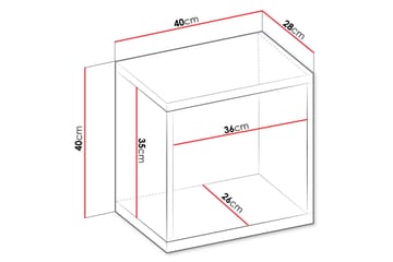 Metropolitan Vägghylla 40x28 cm - Vit - Förvaring - Småförvaring - Väggförvaring