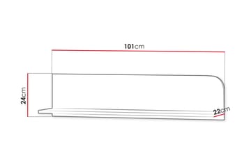 Monfort Vägghylla 101x22 cm - Beige - Förvaring - Småförvaring - Väggförvaring
