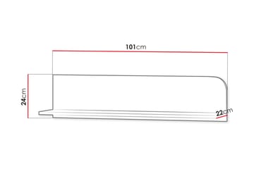 Monfort Vägghylla 101x22 cm - Beige - Förvaring - Småförvaring - Väggförvaring