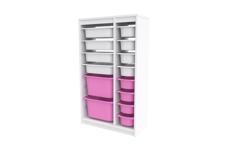Montana Förvaringslådor 69 cm - Vit/Rosa - Förvaring - Småförvaring - Förvaringslåda