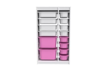Montana Förvaringslådor 69 cm - Vit/Rosa - Förvaring - Småförvaring - Förvaringslåda